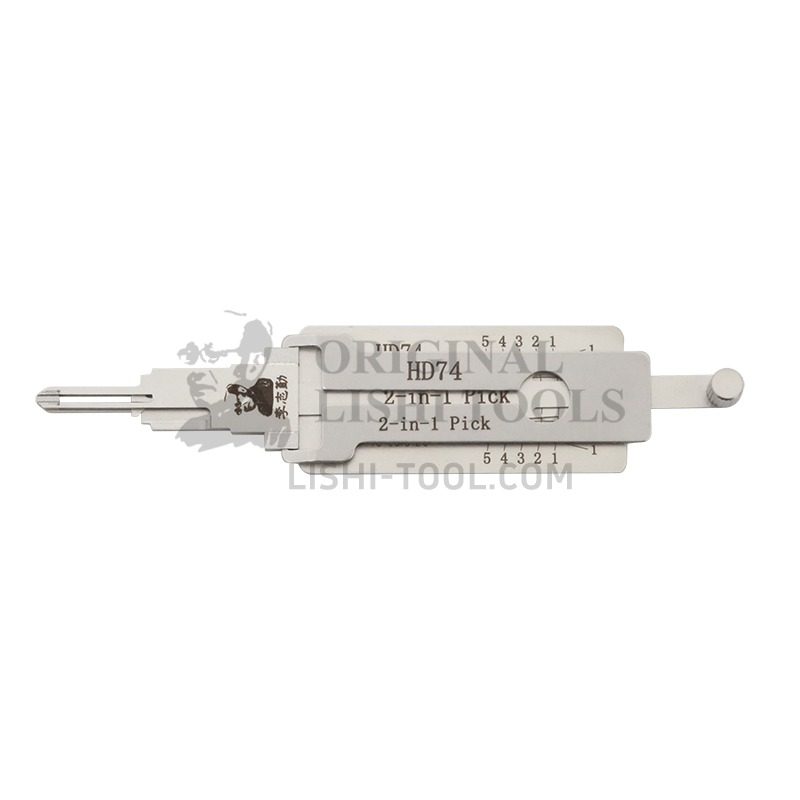 Lishi 2-in-1 (5-CUT) HD74 Tool for Honda Motorcycles - Ignition Lock Pick and Decoder