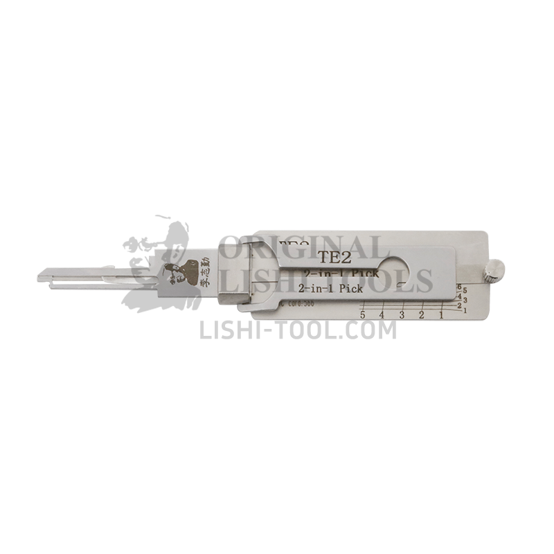 Lishi 2-in-1 TE2 TEST Lock Pick Tool - Multifunctional Unlocking Tool for Professionals