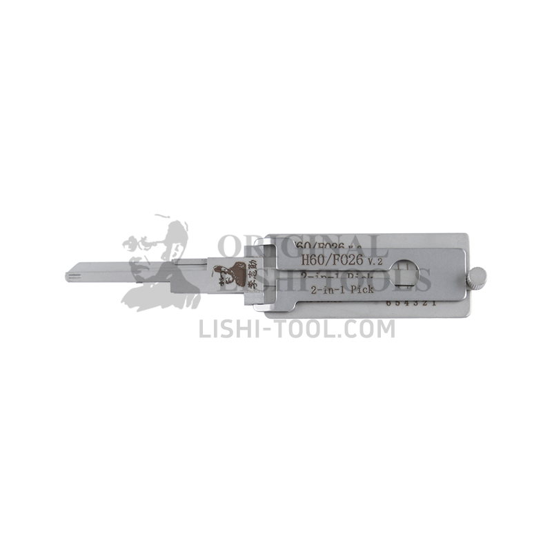 Lishi 2-in-1 H60/FO26 v.2 Tool - Lock Pick and Decoder - Door Lock / Sandblasted Edition