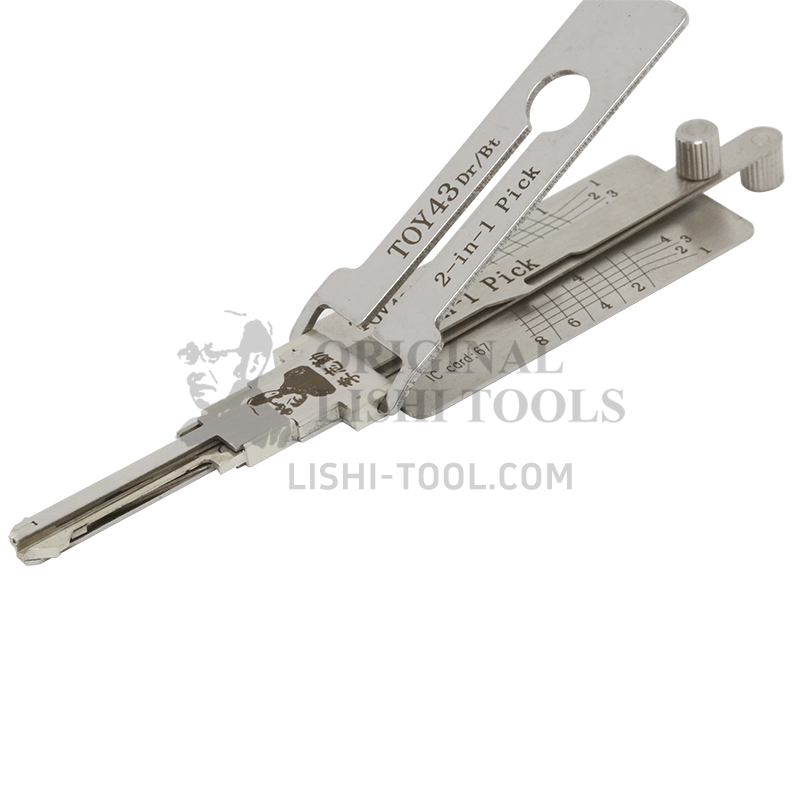 Lishi Tools(8-CUT) TOY43 2-in-1 Pick & Decoder for Toyota Door Locks/Lock Trunk /Anti-Glare