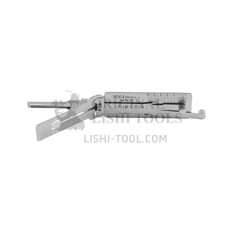 Lishi 2-in-1 (10-CUT) HU64 v.3 for Mercedes – Pick & Decoder for Ignition, Door & Trunk Locks