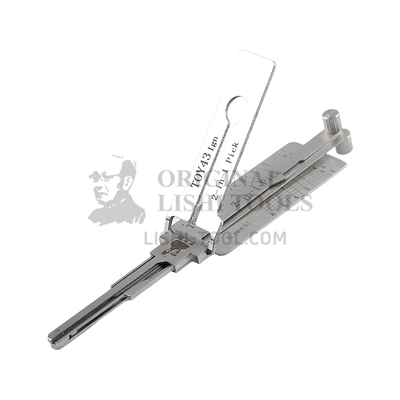 Lishi 2-in-1 8-CUT TOY43 Decoder and Pick for Older Toyota Camry Ignition Lock - Anti-Glare