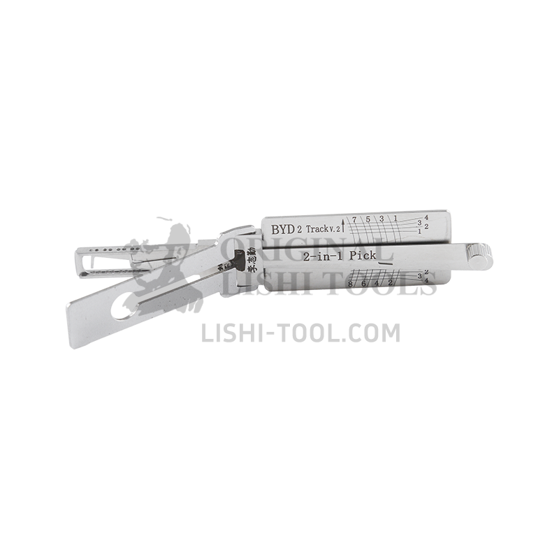 Lishi 2-in-1 (8-CUT) BYD2 for Qin PLUS, Song PLUS, Yuan - Door Lock Pick and Decoder