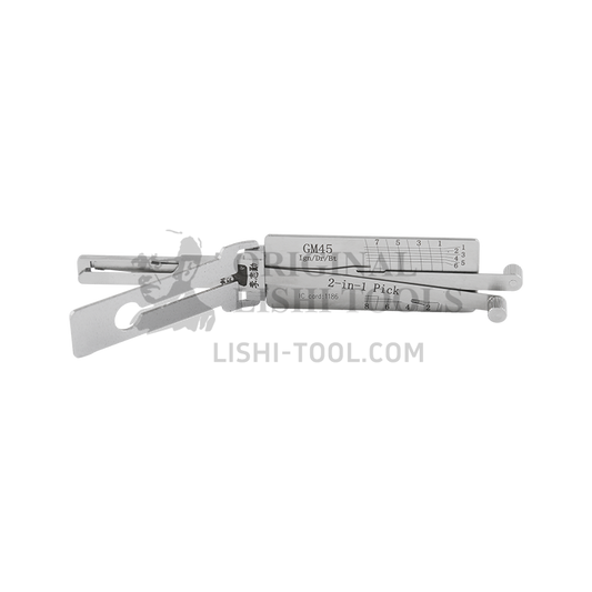 Lishi 2-in-1 (8-CUT) GM45 for Holden - Ignition, Door, and Trunk Lock Pick and Decoder