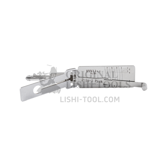 Lishi 2-in-1 (8-CUT) HYN11v.2 Tool for Hyundai and Kia - Lock Pick and Decoder for Door/Trunk Lock