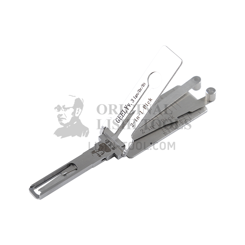 Lishi 2-in-1 (8-CUT) GEELY for Geely 1st Gen, Emgrand EC820 - Ignition, Door, and Trunk Lock Pick and Decoder