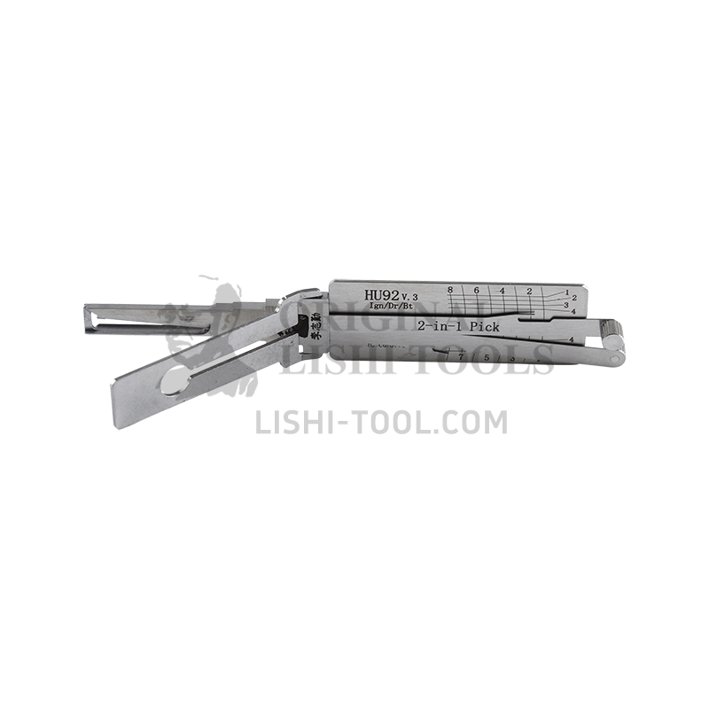 Lishi 2-in-1 (8-CUT) HU92 for BMW, Land Rover - Ignition Lock, Door Lock, Trunk Pick and Decoder