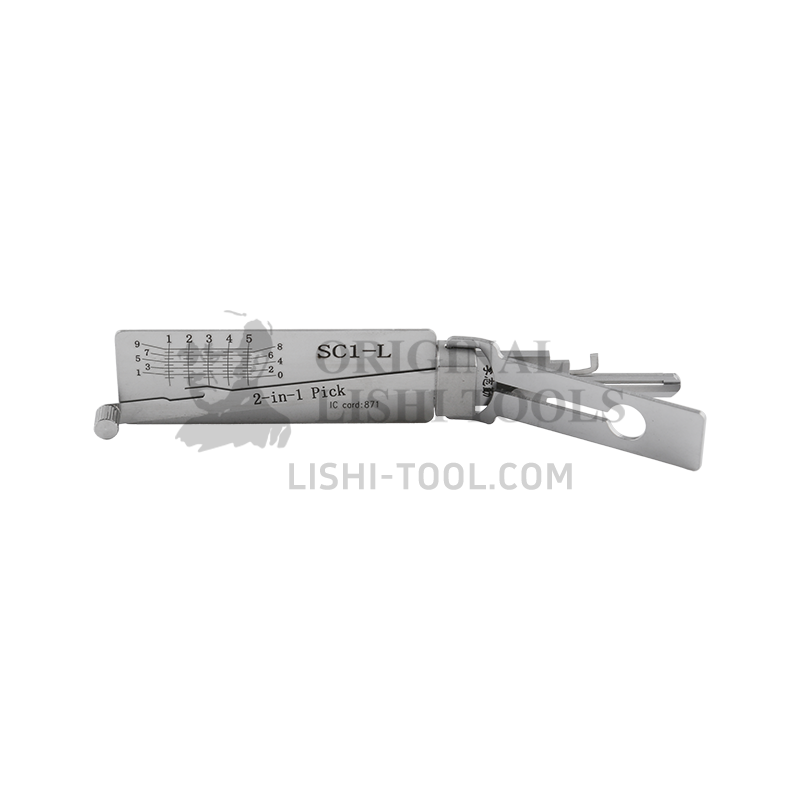 Lishi 2-in-1 5-SC1-L Left Groove Schlage Residential Lock Decoder & Pick Tool: Precision Locksmithing Aid