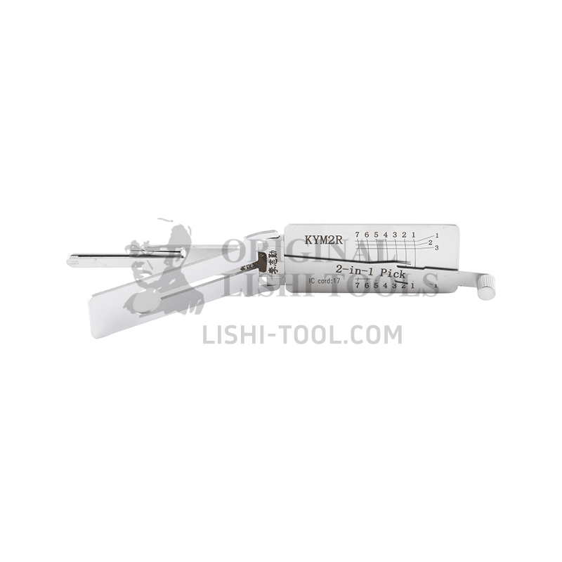 Lishi 2-in-1 (7-CUT) KYM2R-Right Tool for KYMCO - Lock Pick and Decoder - Ignition Lock/Anti-Glare