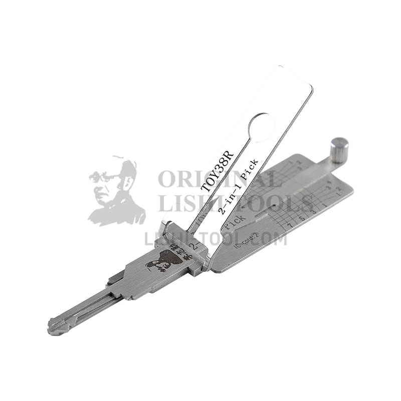 Lishi 8-CUT TOY38R 2-in-1 Pickup Decoder Tool for Toyota Door Anti-glare