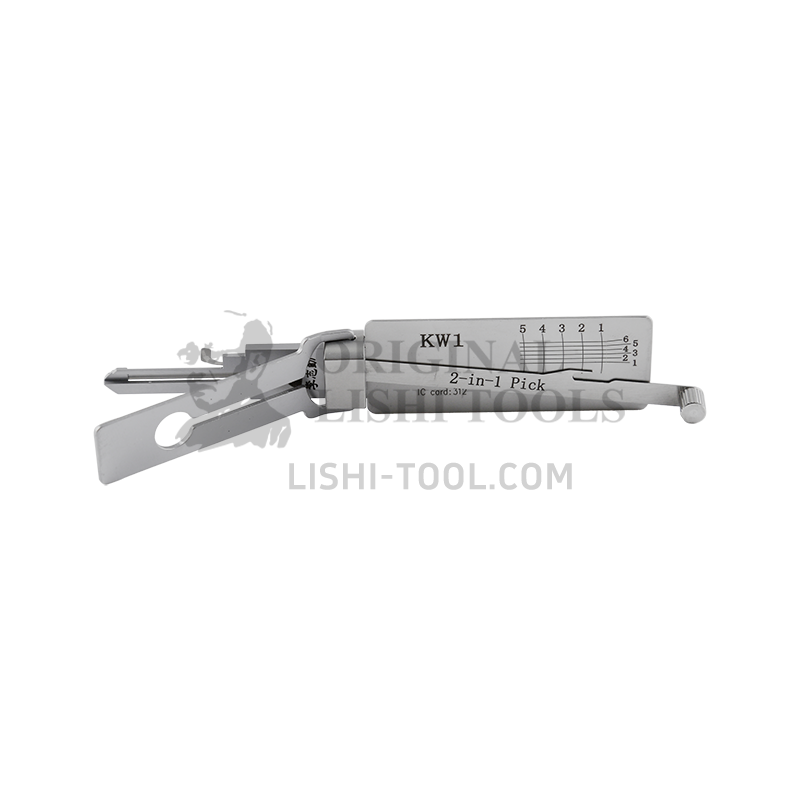 Lishi 2-in-1 KW1 5-CUT Right Groove Kwikset Door Lock Decoder & Pick Tool: Reliable Locksmithing Solution