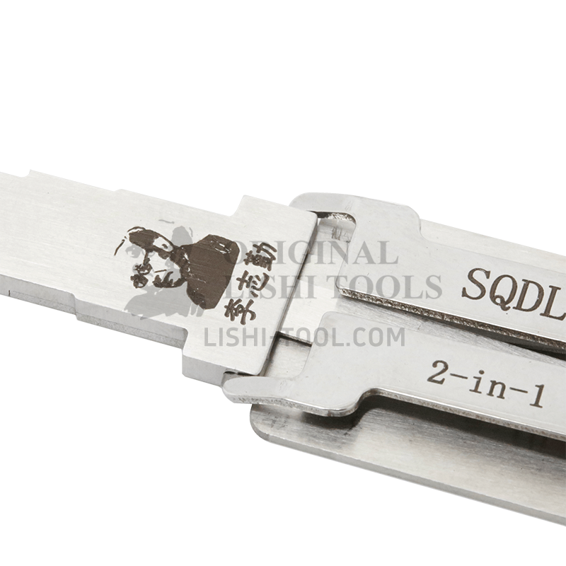 Lishi 2-in-1 (6-CUT) SQDL Tool for Shaanxi DeLong - Ignition and Door Lock Pick and Decoder