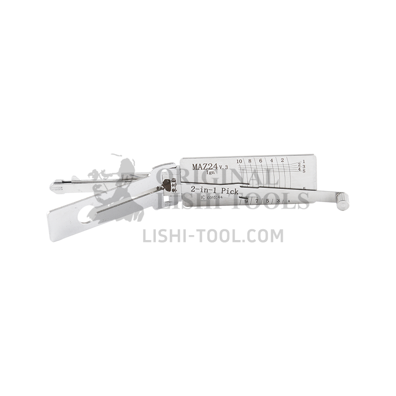 Lishi 2-in-1 (10-CUT) MAZ24 v.3 Tool for Mazda - Lock Pick and Decoder Ignition Lock / Anti-Glare