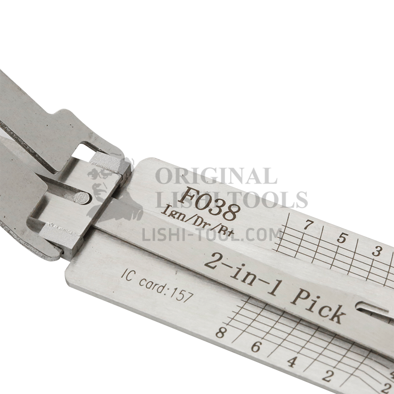 Lishi 2-in-1 (8-CUT) FO38 Tool for Ford - Ignition and Door Lock Pick and Decoder