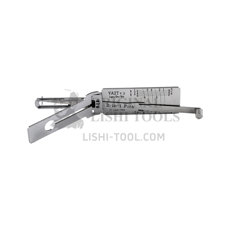 Lishi 2-in-1 (6-CUT) VA2T v.2 Tool for Peugeot, Citroën - Ignition, Door, and Trunk Lock Pick and Decoder