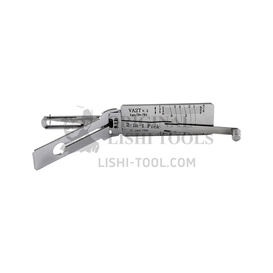 Lishi 2-in-1 (6-CUT) VA2T v.2 Tool for Peugeot, Citroën - Ignition, Door, and Trunk Lock Pick and Decoder