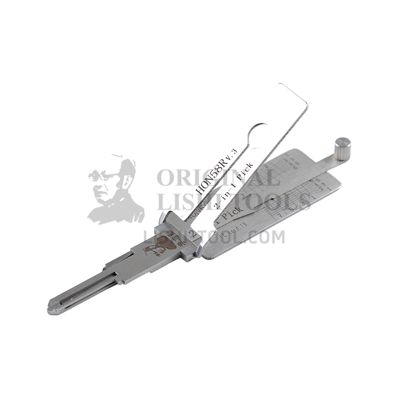 Lishi 2-in-1 (8-CUT) HON58R Tool for Honda - Door Lock Pick and Decoder