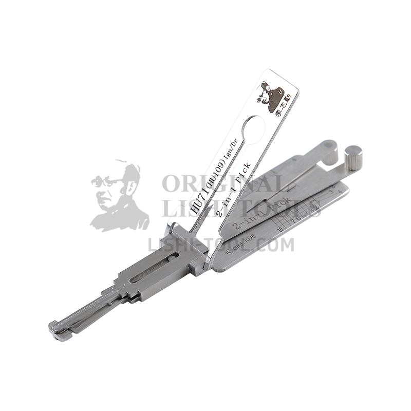Lishi 2-in-1 (10-CUT) HU71/HU109 for Land Rover, Scania Trucks - Ignition Lock, Door Lock Pick and Decoder