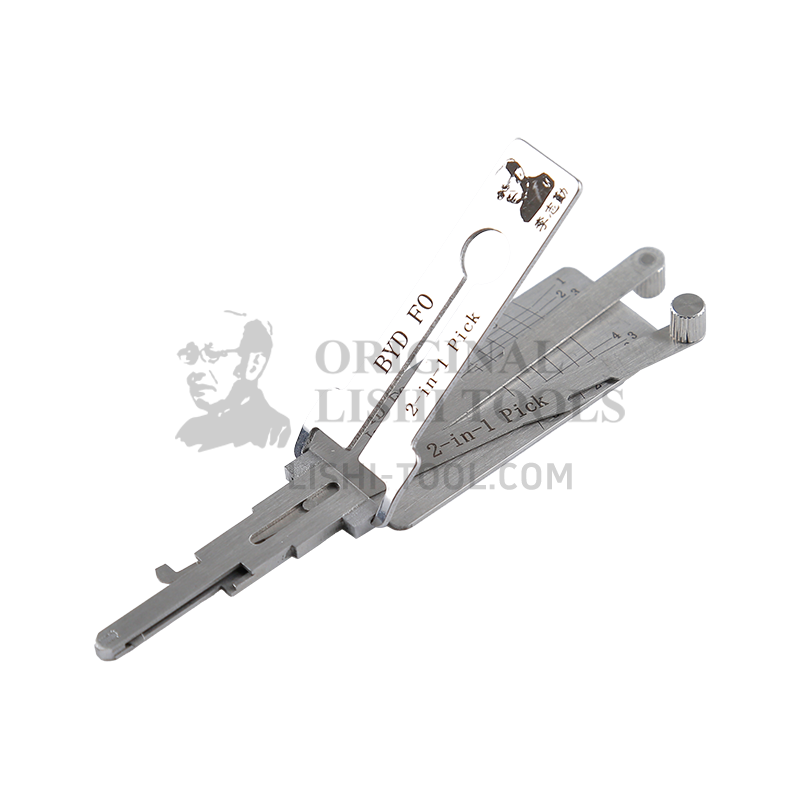 Lishi 2-in-1 (6-CUT) BYDF0 Tool for BYD F0 - Ignition, Door, and Trunk Lock Pick and Decoder