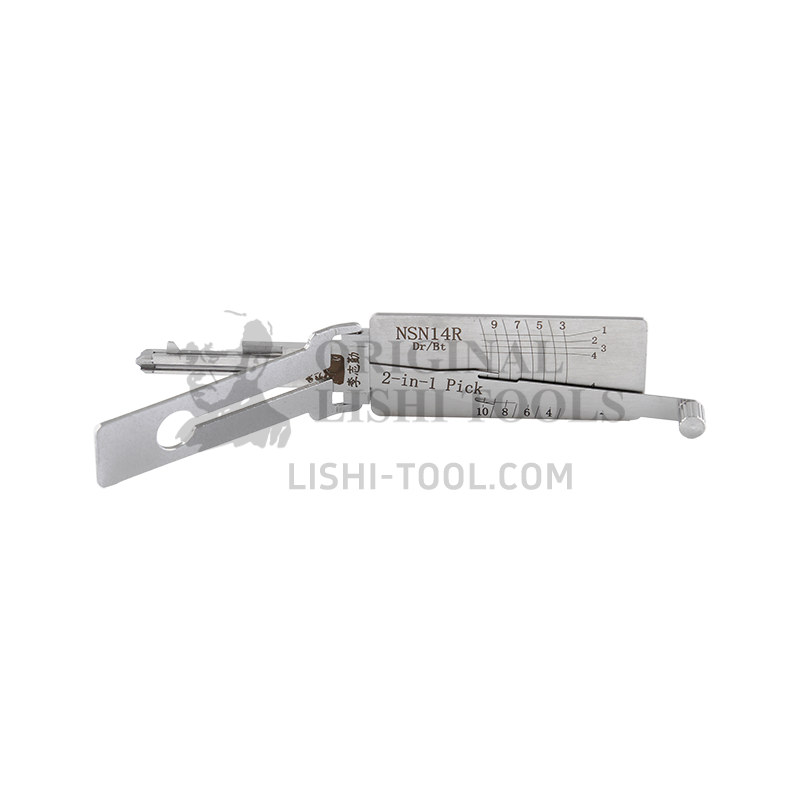 Lishi 2-in-1 (10-CUT) NSN14R Tool for New Nissan, Qichun - Lock Pick and Decoder