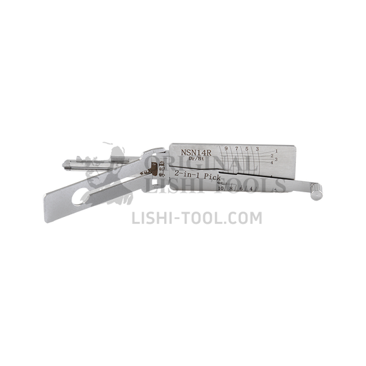 Lishi 2-in-1 (10-CUT) NSN14R Tool for New Nissan, Qichun - Lock Pick and Decoder