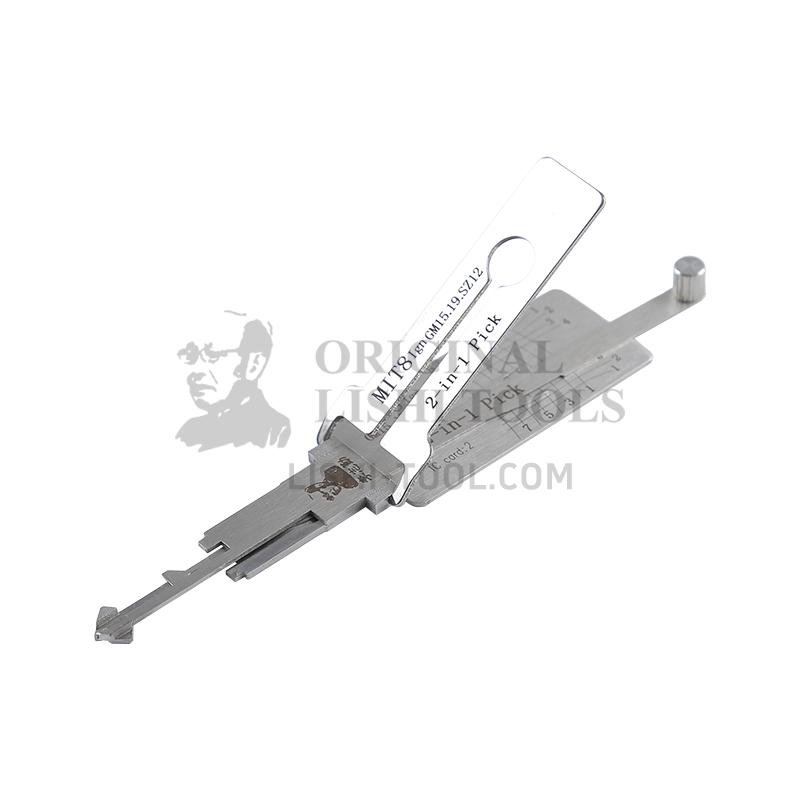 Lishi 2-in-1 (8-CUT) MIT8 (GM15 GM19 SZ12) Tool for Mitsubishi - Ignition Lock Pick and Decoder