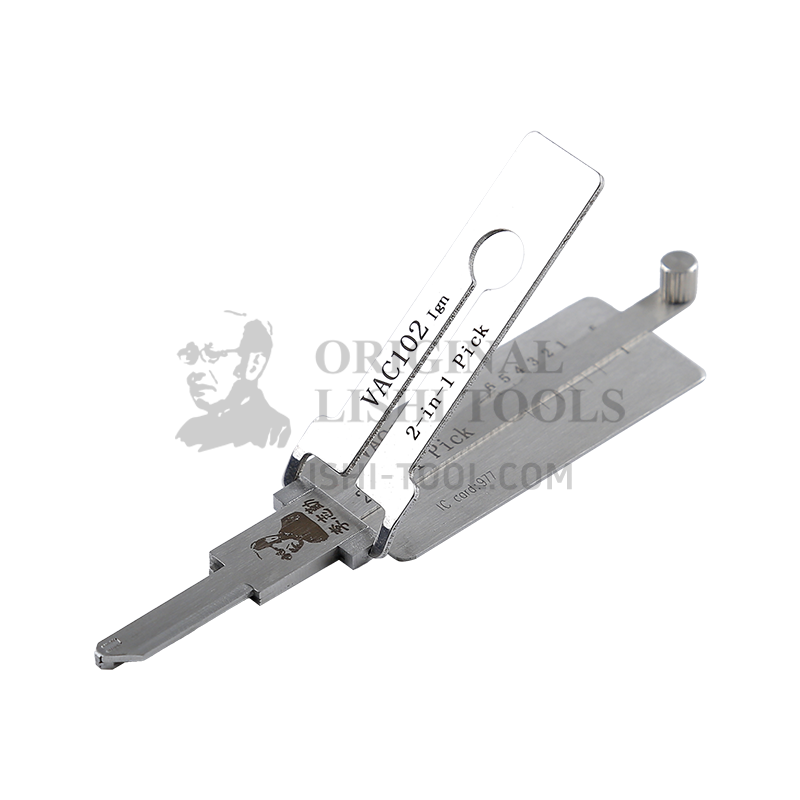 Lishi 2-in-1 (6-CUT) VAC102 Pickup and Decoder for Renault and Peugeot Ignition Locks - Original Li’s Tools with Anti-Glare Design.