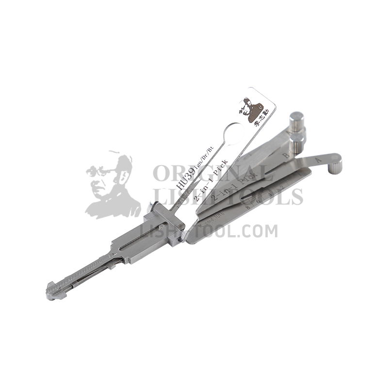 Lishi 2-in-1 (8-CUT) HU39 for Older Mercedes - Ignition Lock, Door Lock, Trunk Pick and Decoder