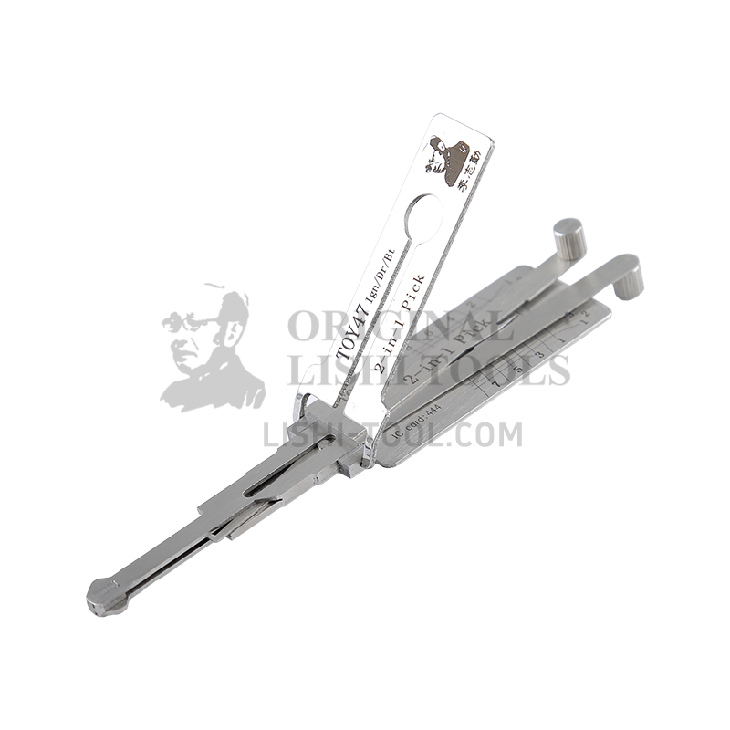 Lishi 2-in-1 (8-CUT) TOY47 Toyota Ignition Lock/Door Lock/Trunk Decoder and Pick - Original Lishi Tool with Anti-Glare Feature