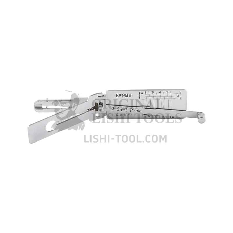 Lishi 2-in-1 (8-CUT) BW9MH for BMW C400X, C400GT - Ignition and Rear Compartment Lock Pick and Decoder