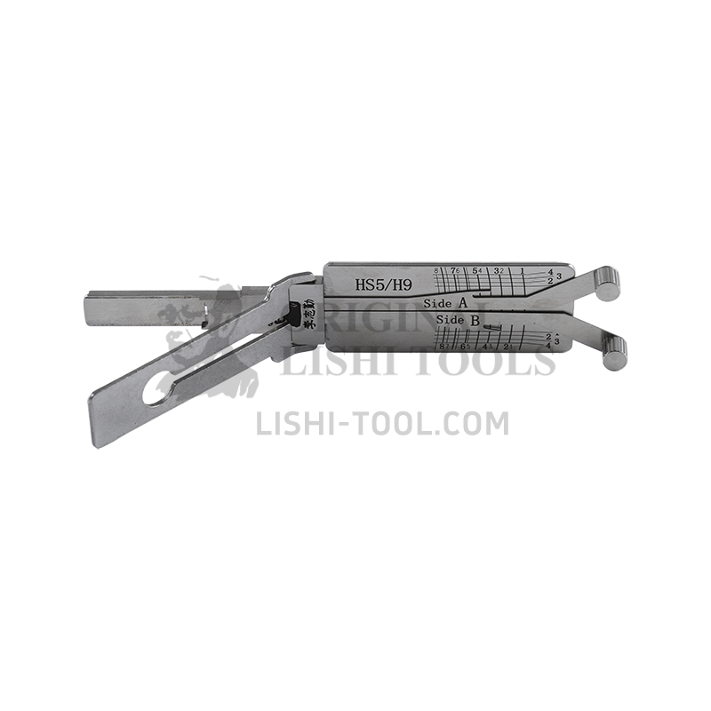 Lishi 2-in-1 (8-CUT) HS5 H9 for Hongqi HS5, H9 - Door Lock Pick and Decoder