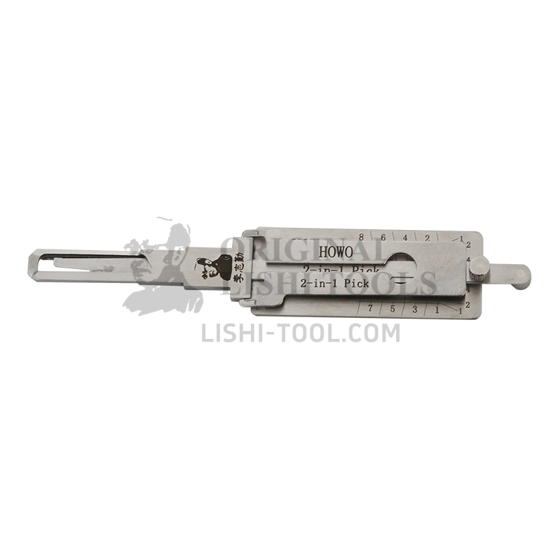 Lishi 2-in-1 (8-CUT) HOWO for HOWO Trucks - Ignition and Door Lock Pick and Decoder