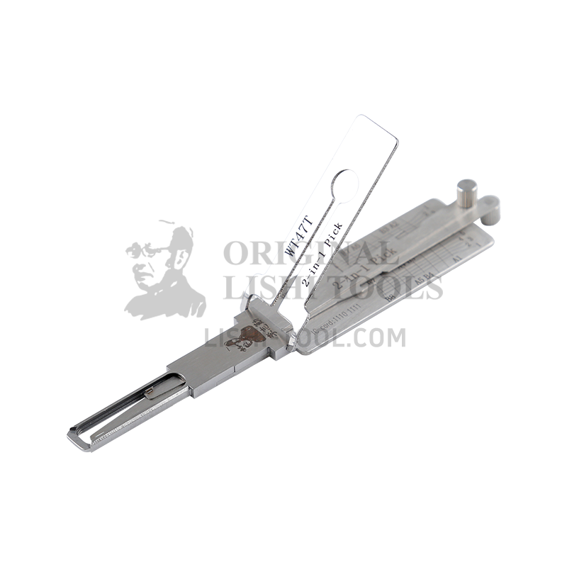 Lishi 2-in-1 (8-CUT) WT47T Tool for SAAB Xeni - Door Lock Pick and Decoder