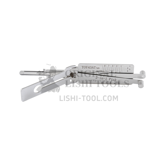 Lishi 2-in-1 (10-CUT) TOY43AT Pick and Decoder Tool: Suitable for Toyota Ignition Locks