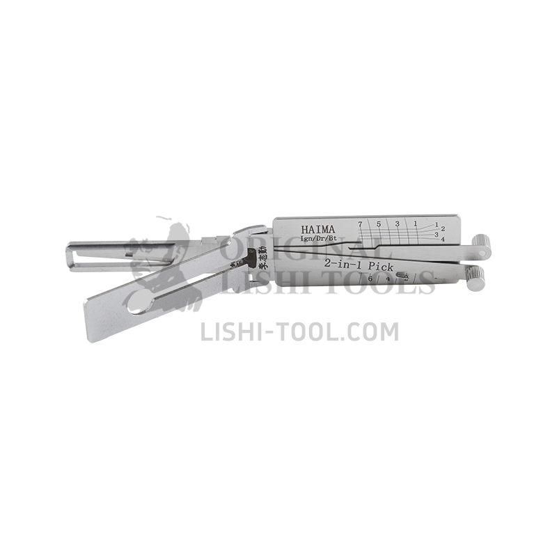 Lishi 2-in-1 (7-CUT) HAIMA for Haima - Ignition, Door, and Trunk Lock Pick and Decoder