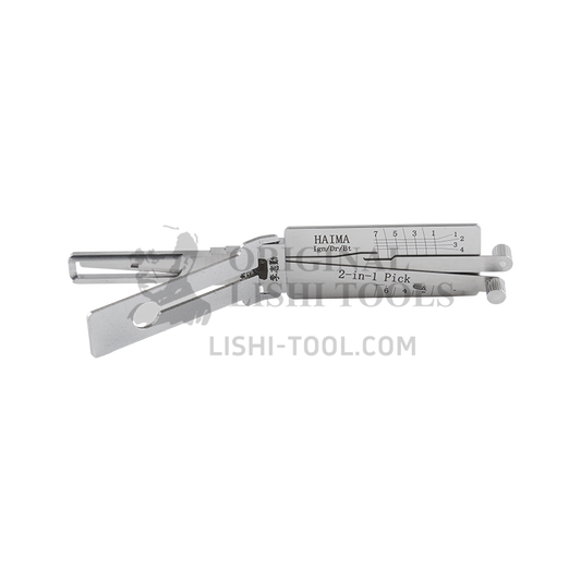 Lishi 2-in-1 (7-CUT) HAIMA for Haima - Ignition, Door, and Trunk Lock Pick and Decoder
