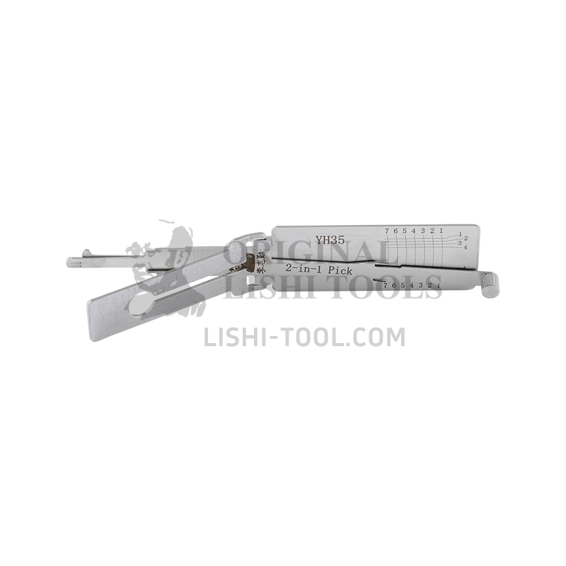 Lishi 7-CUT YH35 2-in-1 Pick and Decoder Tool - Designed for Yamaha Motorcycle Ignition Locks / Anti-Glare