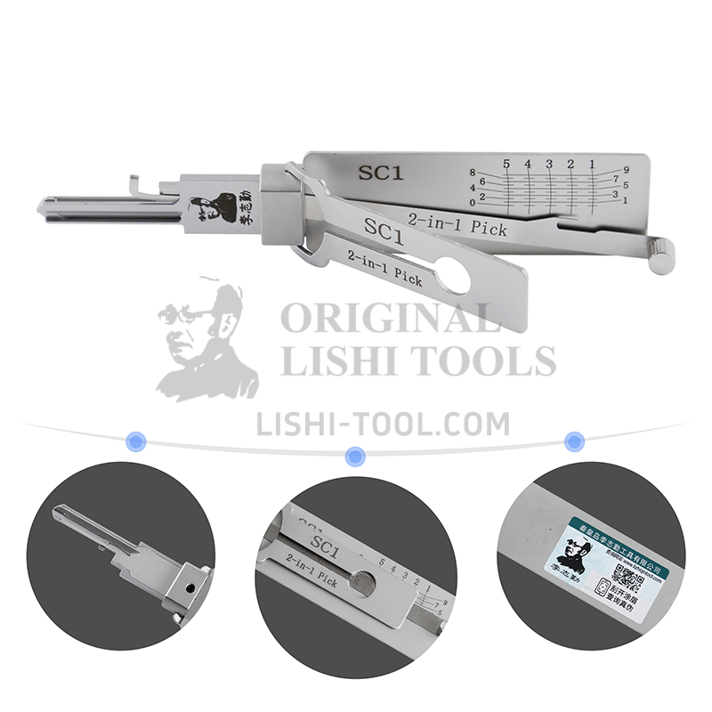 Lishi 2-in-1 Schlage SC1 Residential Lock Pick Tool