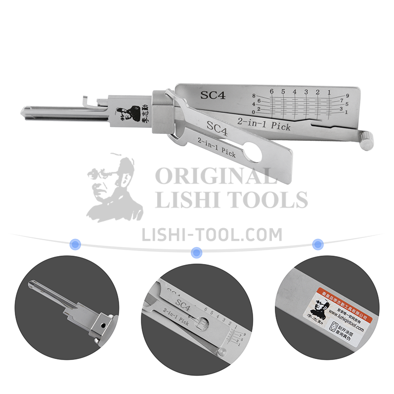 Lishi SC4 6-CUT 2-in-1 Schlage Lock Decoder & Pick Tool: Precision Solution for Residential Locks