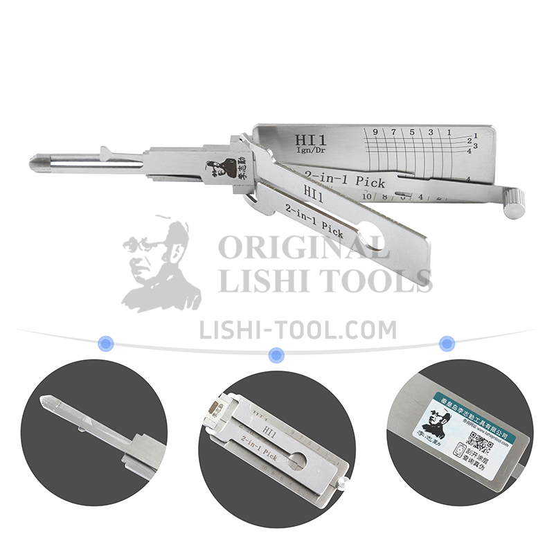 Lishi 2-in-1 (10-CUT) HI1 for Hino Trucks - Ignition Lock Pick and Decoder
