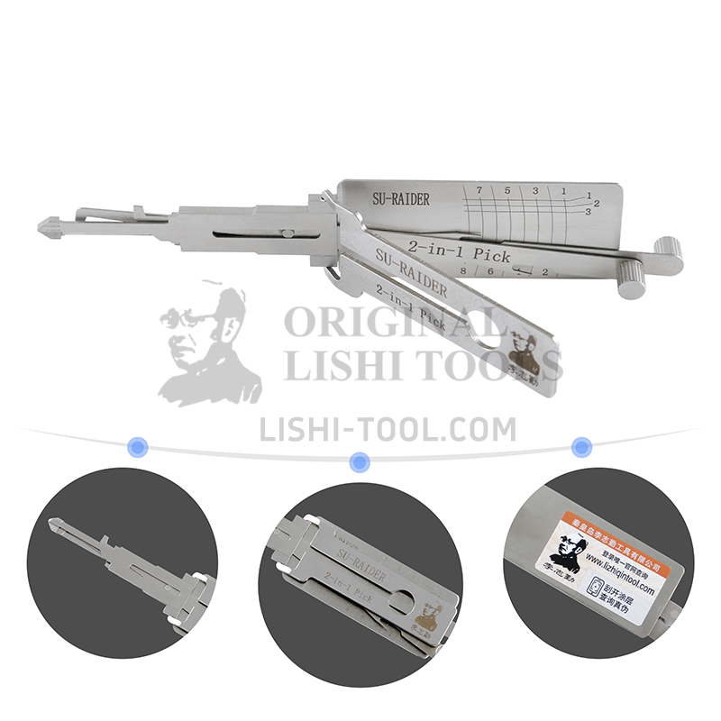 Lishi 8-CUT SU-RAIDER 2-in-1 Picker Decoder for Vietnam Suzuki Motorcycle Ignition Lock / Anti-Glare