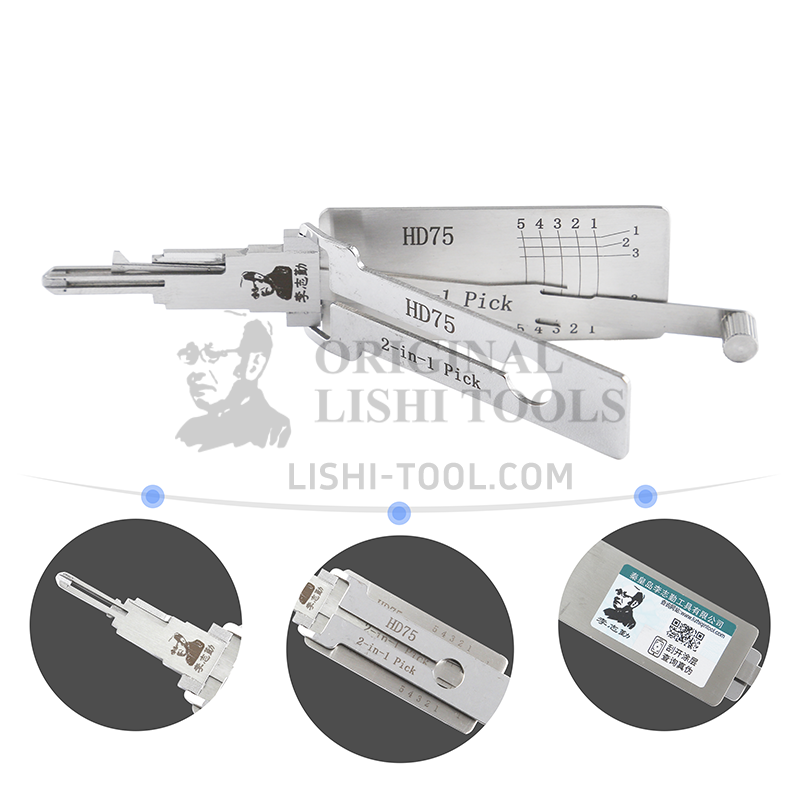 Lishi 2-in-1 HD75 Honda Motorcycle Ignition Lock Decoder & Pick Tool: Efficient Lock Decoding Tool