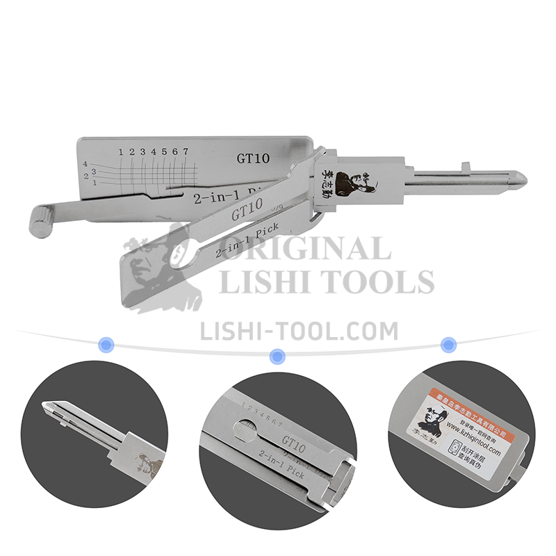 Lishi 2-in-1 (7-CUT) GT10 Tool for Iveco - Lock Pick and Decoder