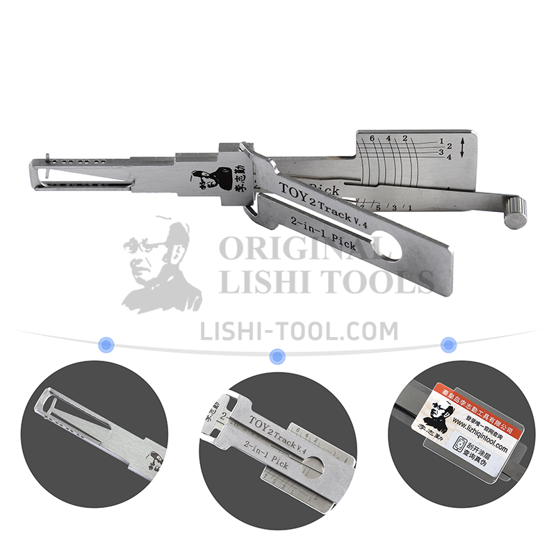Lishi 2-in-1 (8-CUT) TOY2 Track v.4 for Toyota and Lexus - Lock Pick and Decoder