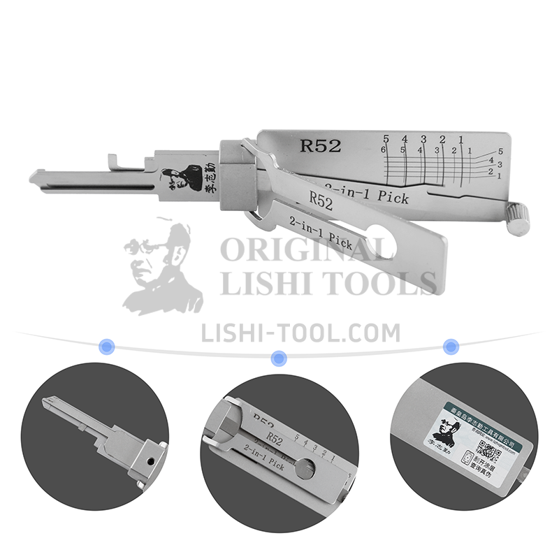 Lishi 2-in-1 R52 6-CUT Residential Lock Decoder & Pick Tool for Mexico: Reliable Locksmithing Solution