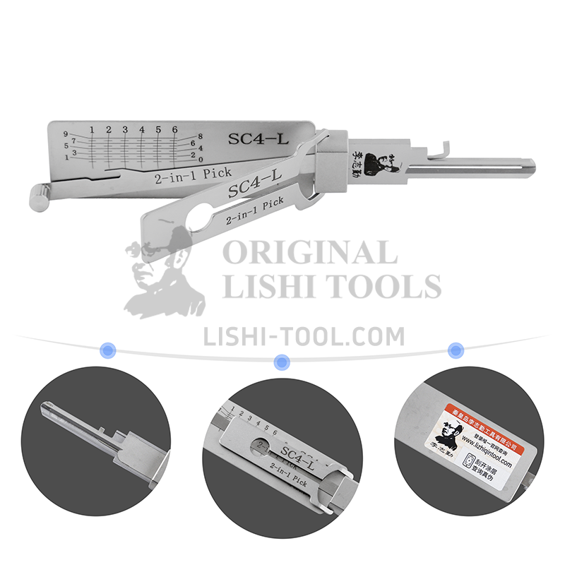 Lishi 2-in-1 SC4-L Lock Pick and Decoder Tool - High-Precision Solution for Schlage Residential Locks