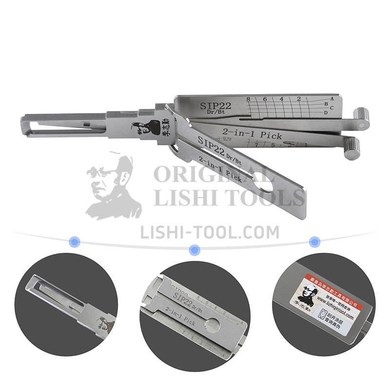 Lishi 2-in-1 SIP22 for Fiat and Jeep Compass - Door and Trunk Lock Pick and Decoder