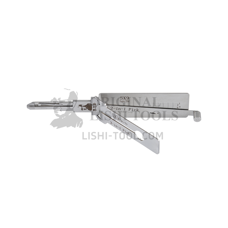 Lishi 5-CUT SX9 2-in-1 Picker and Decoder for Citroen, Peugeot, Fiat - Ignition Lock, Door Lock, Anti-Glare