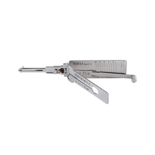 Lishi Tools(10-CUT) NSN14v.3 2-in-1 Pick & Decoder for Nissan Series  Ignition Locks Special