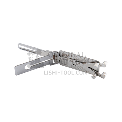 Lishi 2-in-1 (8-CUT) TOY51 Tool for Shaanxi DeLong, Hongyan Jie Shi, and Leopard CS10 - Ignition, Door, and Trunk Lock Pick and Decoder